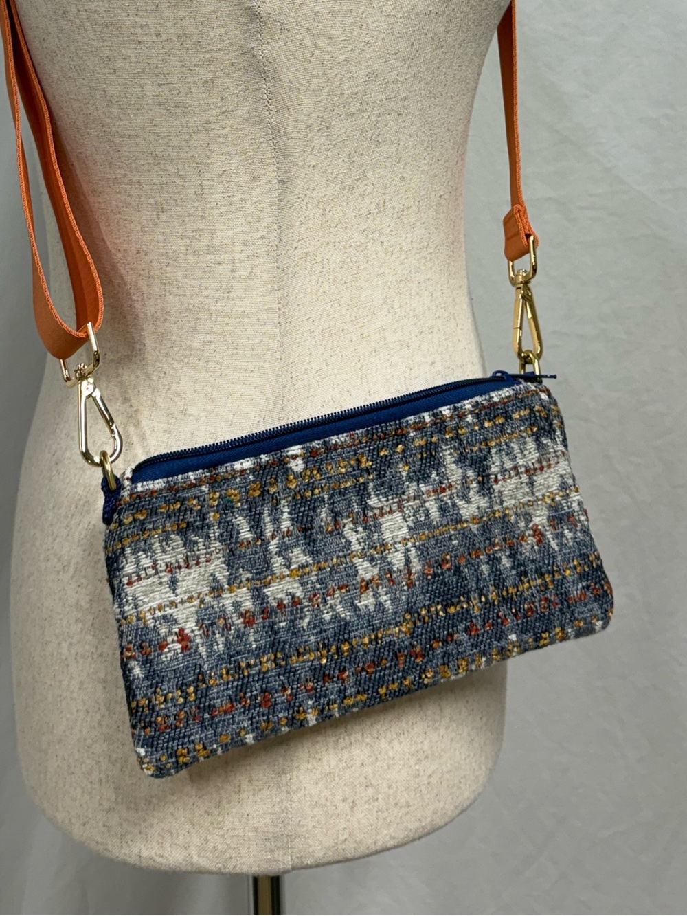 Abstract Patterned Crossbody or Clutch Bag - Artist Made